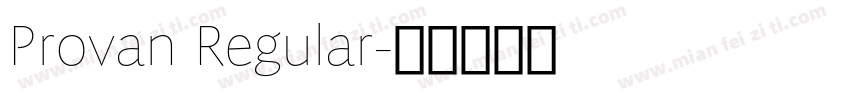 Provan Regular字体转换